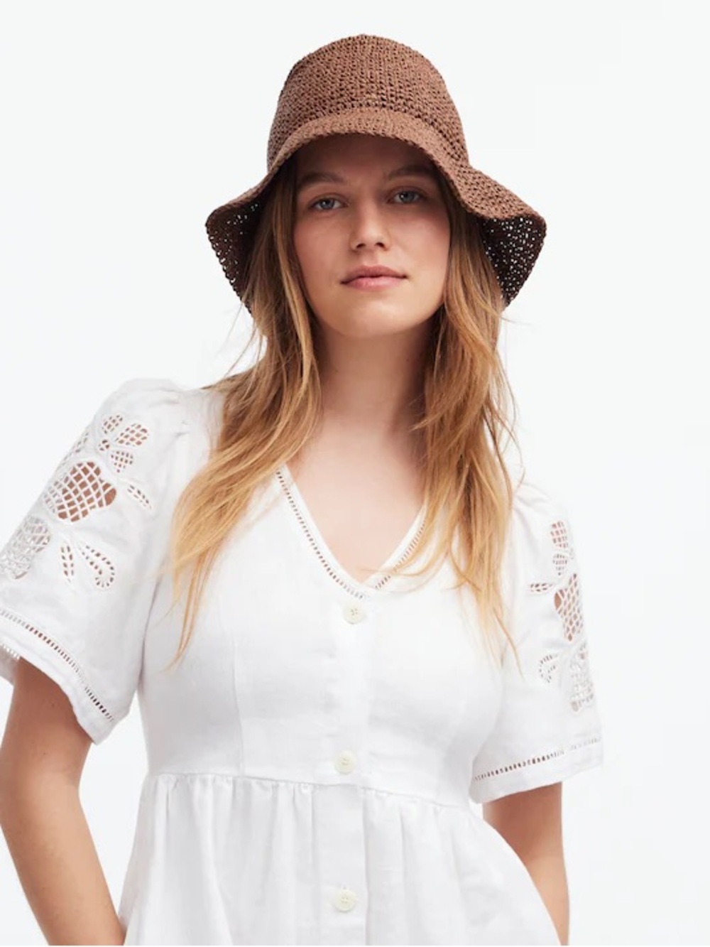 Madewell Lantern Straw Hat NWT